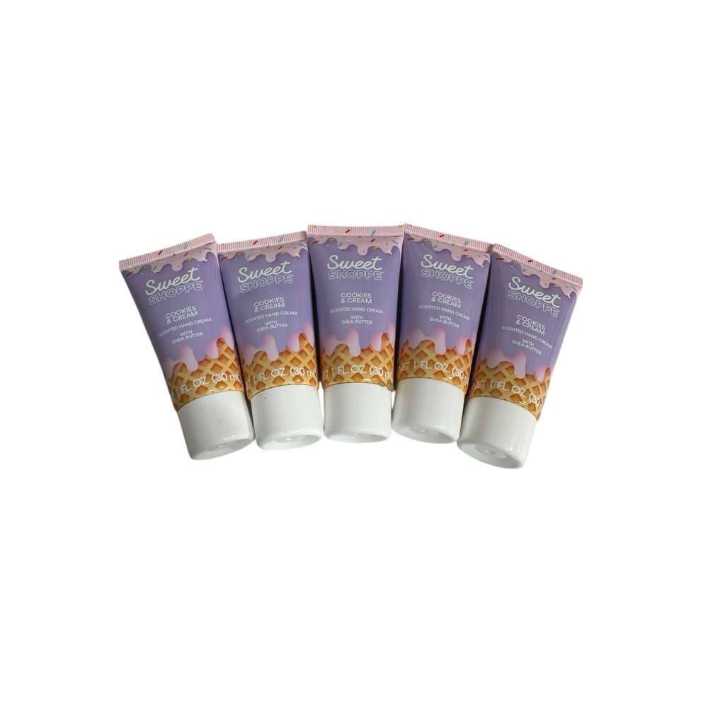 NEW sweet shop‎ travel size hand creams lot of 5 shea butter COOKIES CREAM